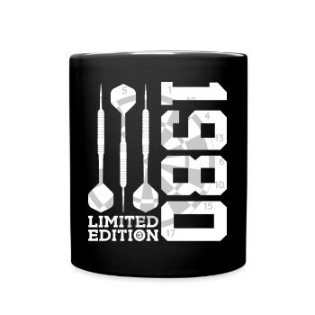 LIMITED EDITION 1980 DARTS 46. GEBURTSTAG - Tasse einfarbig - Schwarz - Vorne