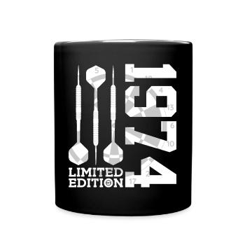 LIMITED EDITION 1974 DARTS 52. GEBURTSTAG - Tasse einfarbig - Schwarz - Vorne