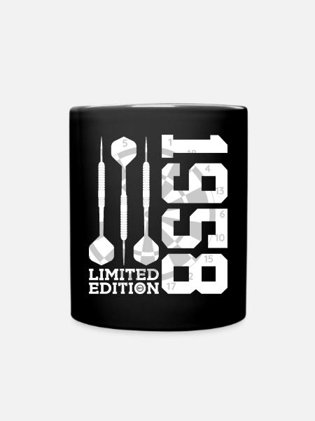 LIMITED EDITION 1958 DARTS 68. GEBURTSTAG - Tasse einfarbig - Schwarz
