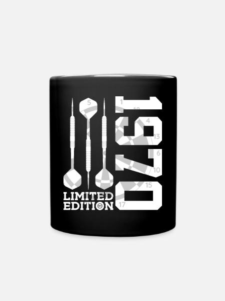 LIMITED EDITION 1970 DARTS 56. GEBURTSTAG - Tasse einfarbig - Schwarz