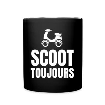 scooter, faire du scooter - Mug uni - noir - Devant