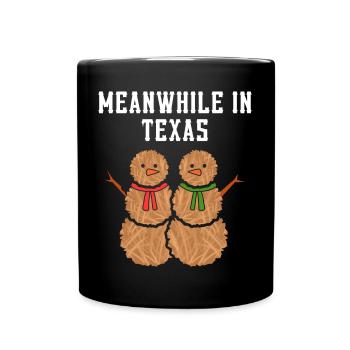 Weihnachten Winter Texas Design für stolze Texaner - Tasse einfarbig - Schwarz - Vorne