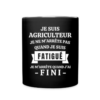 agriculteur, agriculture, je suis agriculteur - Mug uni - noir - Devant