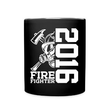 POMPIERS DU 10E ANNIVERSAIRE 2016 - Mug uni - noir - Devant