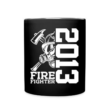 POMPIERS DU SERVICE DE POMPIERS 13E ANNIVERSAIRE 2013 - Mug uni - noir - Devant