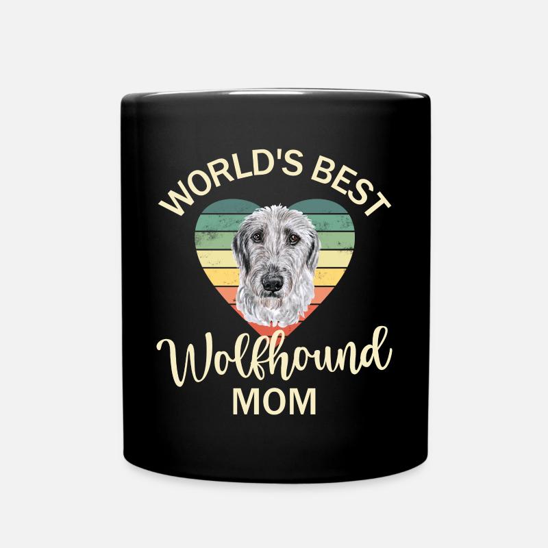 Irish wolfhound - Full Colour Mug - black