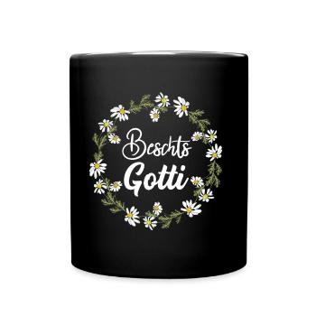 Beschts Gotti Patentante Schweiz Taufe - Tasse einfarbig - Schwarz - Vorne