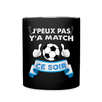 Match De Foot Ce Soir Cadeau Football - Mug uni - noir - Devant