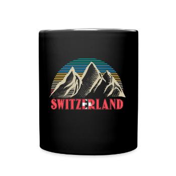 Schweiz Schweizerisch Herkunft Geschenk - Tasse einfarbig - Schwarz - Vorne