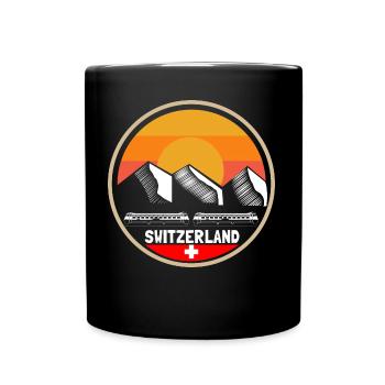 Schweiz Schweizerisch Stolz Geschenkidee - Tasse einfarbig - Schwarz - Vorne