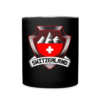 Idée cadeau d’Etat Alpes Suisse - Mug uni - noir - Devant
