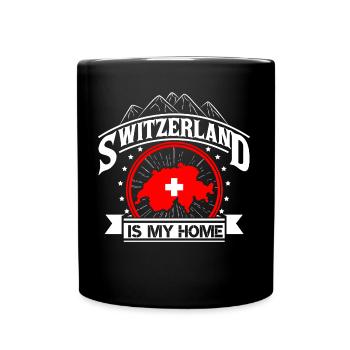 Schweiz Schweizerisch Herkunft Geschenk - Tasse einfarbig - Schwarz - Vorne