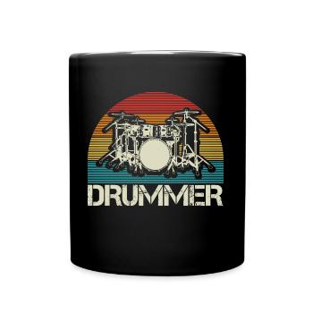 Drums Band Gift Idea - Full Colour Mug - black - Front