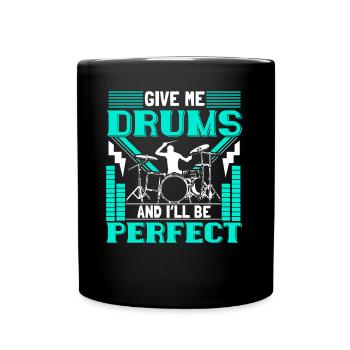 Drums Heavy Metal Drum Gift - Full Colour Mug - black - Front