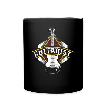 Gitarre Musik Geschenkidee - Tasse einfarbig - Schwarz - Vorne
