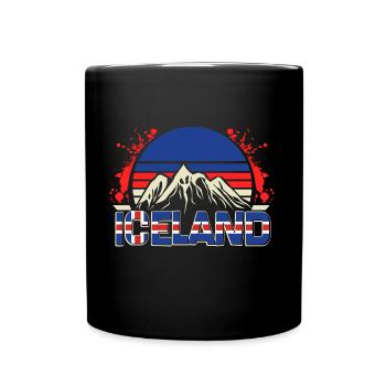 Drapeau islandais Drapeau islandais - Mug uni - noir - Devant