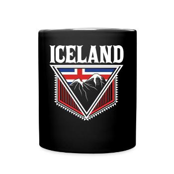 Drapeau du Nord de l’Islande - Mug uni - noir - Devant