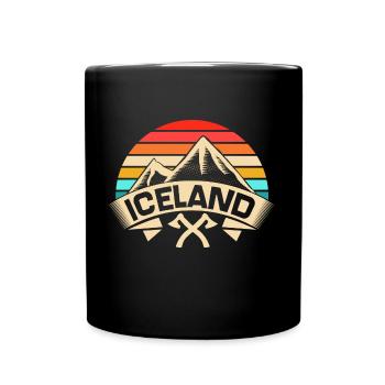Island Reykjavik Geschenkidee - Tasse einfarbig - Schwarz - Vorne