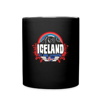 Island Pferde Geschenk - Tasse einfarbig - Schwarz - Vorne