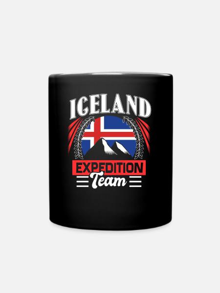 Island Geschenk - Tasse einfarbig - Schwarz