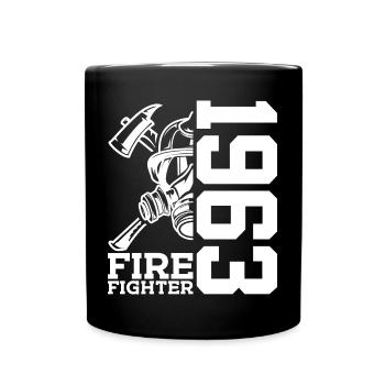 63E ANNIVERSAIRE BRIGADE DES POMPIERS 1963 - Mug uni - noir - Devant