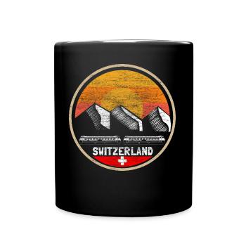 Suisse Alpes Pays Cadeau - Mug uni - noir - Devant