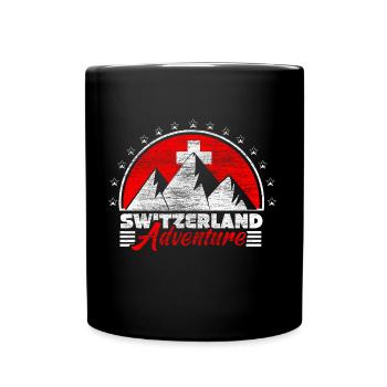 Don de l’Etat des Alpes suisses - Mug uni - noir - Devant