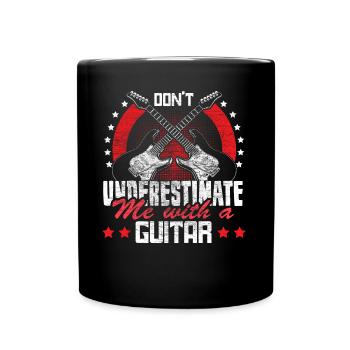 Guitar Band Instrument Gift Idea - Full Colour Mug - black - Front