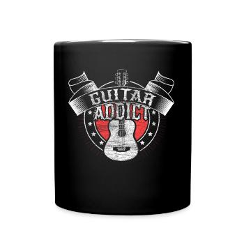 Gitarre Gitarrenspieler Sound - Tasse einfarbig - Schwarz - Vorne
