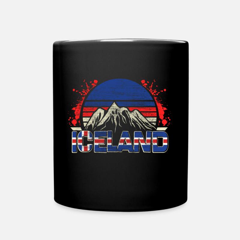 Island Pferde Land Geschenk - Tasse einfarbig - Schwarz
