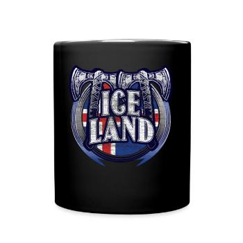 Iceland Island Origin Gift - Full Colour Mug - black - Front