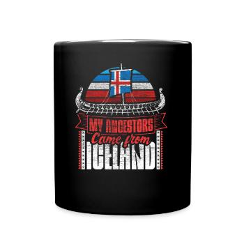 Idée cadeau d’origine islandaise - Mug uni - noir - Devant