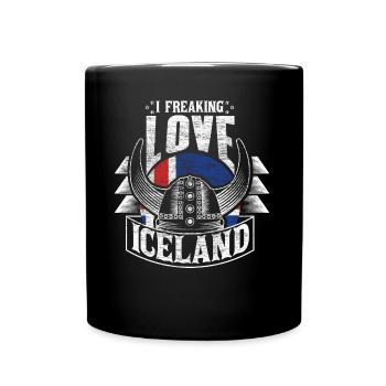 Cadeau de l’État viking d’Islande - Mug uni - noir - Devant