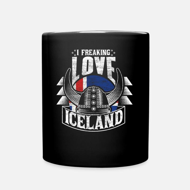 Island Wikinger Staat Geschenk - Tasse einfarbig - Schwarz