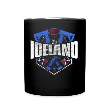 Idée cadeau du drapeau nord de l’Islande - Mug uni - noir - Devant