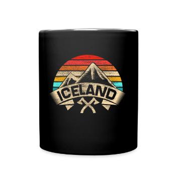 Island Pferde Herkunft - Tasse einfarbig - Schwarz - Vorne
