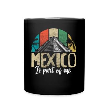 Mexico Mexican Flag Gift - Full Colour Mug - black - Front
