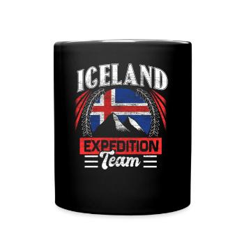 Island Staat Geschenkidee - Tasse einfarbig - Schwarz - Vorne