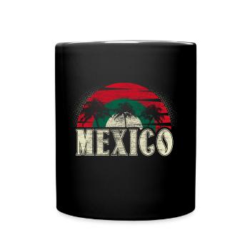 Mexiko Salsa Wappen Geschenkidee - Tasse einfarbig - Schwarz - Vorne
