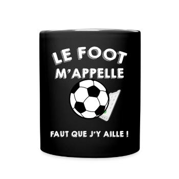 Le foot Cadeau Football Footballeur Humour - Mug uni - noir - Devant