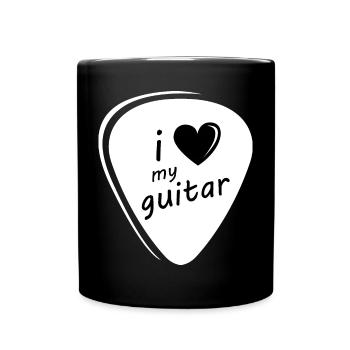J’aime ma guitare Symbol Plectrum guitar - Mug uni - noir - Devant
