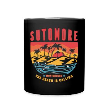 Sutomore Montenegro Strand Design - Tasse einfarbig - Schwarz - Vorne