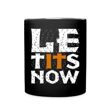 Merry Christmas 2023 - Let it Snow Funny Saying - Full Colour Mug - black - Front