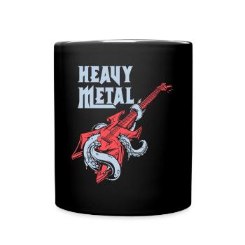 Heavy Metal Gitarre Musik Musiker Rock Roll - Tasse einfarbig - Schwarz - Vorne