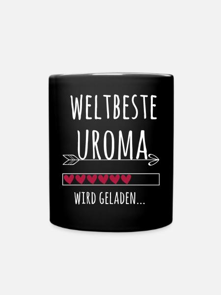 Weltbeste Uroma Ankündigung Schwangerschaft - Tasse einfarbig - Schwarz