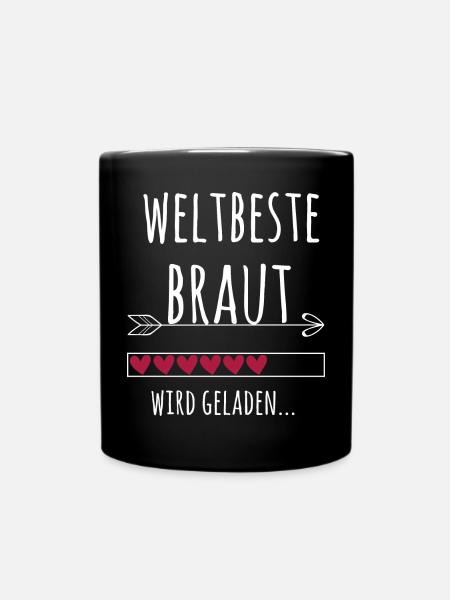 Zukünftige Braut Hochzeit Junggesellenabschied - Tasse einfarbig - Schwarz