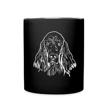 Irish Setter - Tasse einfarbig - Schwarz - Vorne