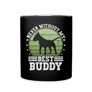 Never without my Bull Terrier - Full Colour Mug - black - Front