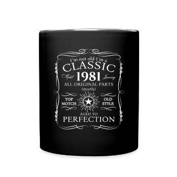 Né 1981 Janvier 42ème anniversaire Homme cadeau - Mug uni - noir - Devant