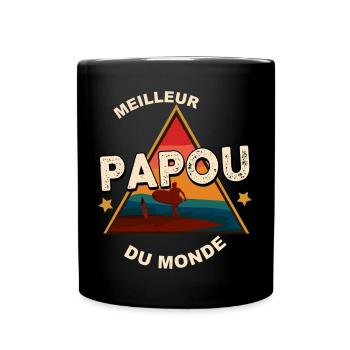 Meilleur Papou du monde - Mug uni - noir - Devant